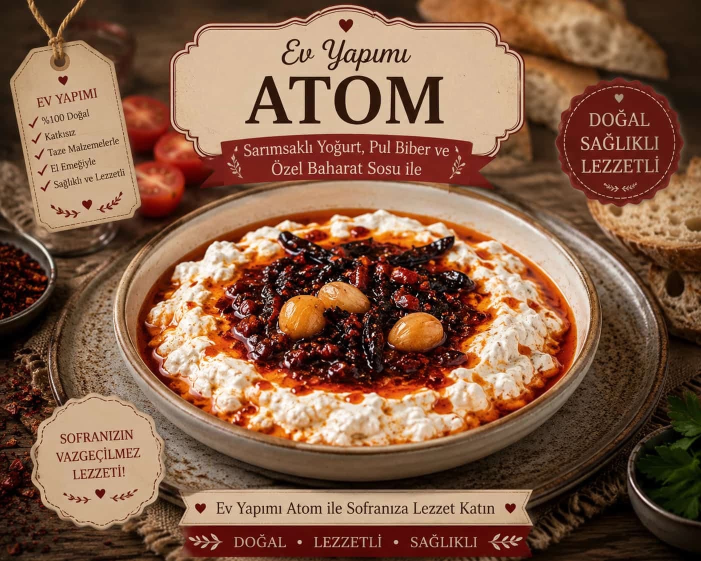 Atom Meze catering sunumu
