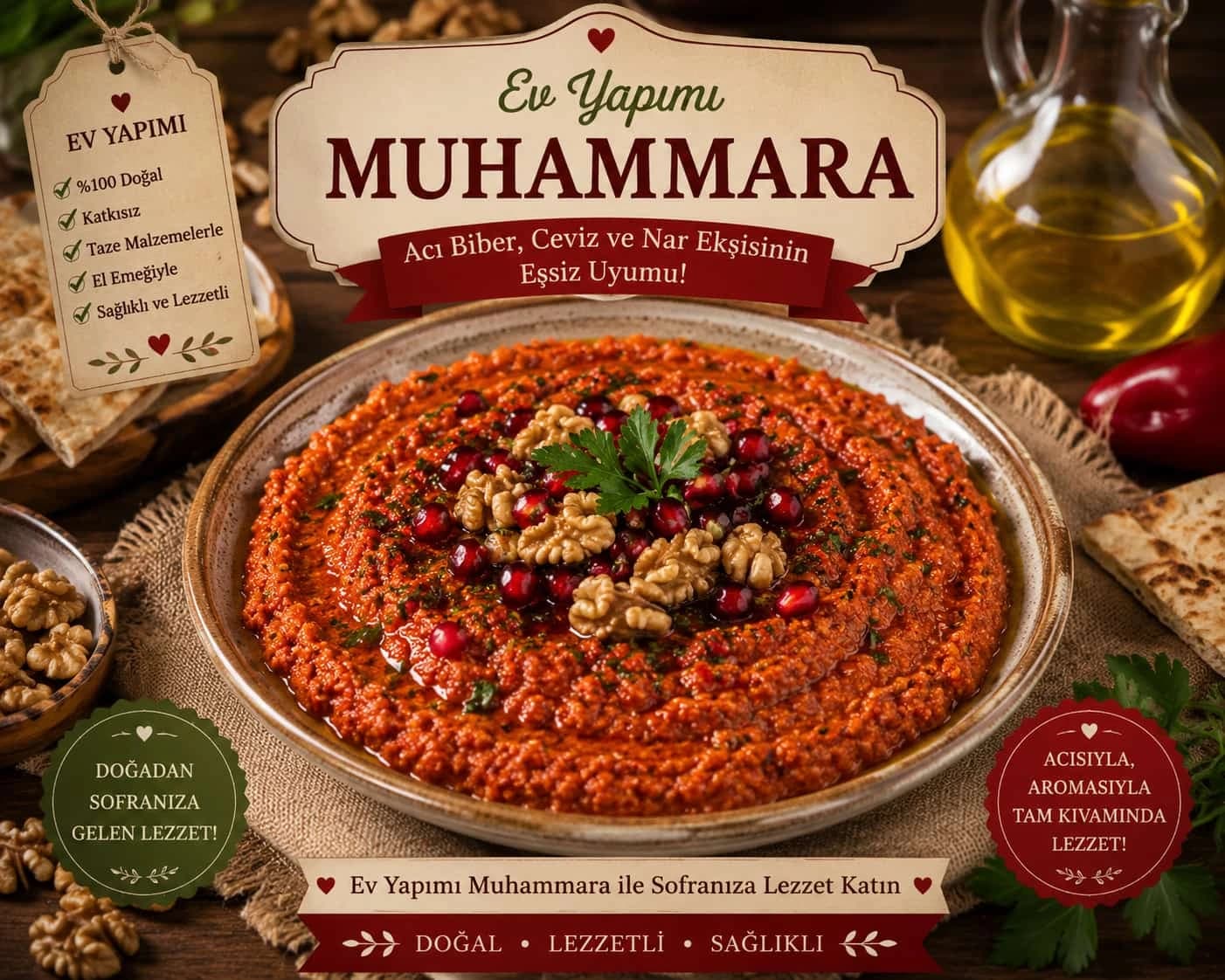 Muhammara catering sunumu